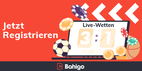 Bahigo Mobile Plattform mit Live-Wetten Anzeige und Spielchips